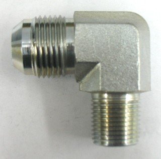 AF C5405-08-06 - 1/2 Male JIC (3/4''-16 Threads) x 3/8 Male Pipe (.675''-18 Threads) 90° - Male Elbow