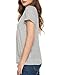 Meaneor Women's V-Neck Shirts Short Sleeve Loose Casual Tee T-Shirt (#3 Light Grey, XXX-Large)