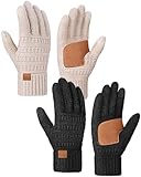 UCQKLI Knit Winter Warm Anti-Slip Touchscreen...