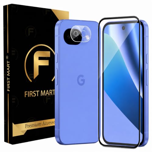 Image of FIRST MART Tempered Glass for Google Pixel 10A with Clear Camera Lens Protector & Installation Kit | HD Clear, Edge-to-Edge, Scratch Resistant, Case-Friendly | Pack of 1