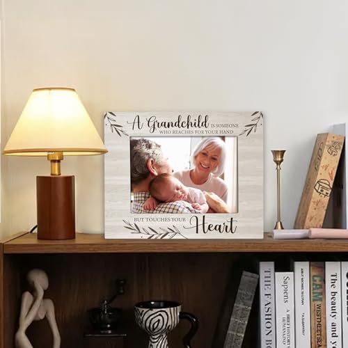 New Grandparent Picture Frame - Grandparents Gifts, First Time Grandparents Gifts, Grandchildren Grandkids 5x7 Picture Frame, Grandma Wooden Picture Frames for Tabletop or Wall Hanging - Image 5