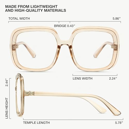 Image of miyya Blue Light Blocking Glasses for Women, Blue Light Glasses for Women Oversized Fashion Glasses