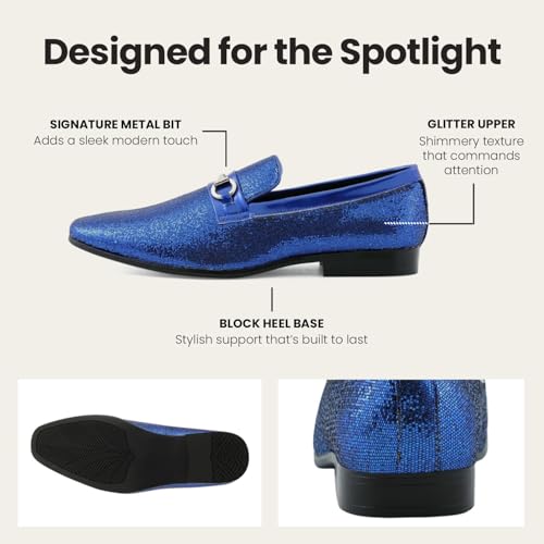 Image of Amali Men's Embellished Velvet Tuxedo Loafers, Smoking Slippers