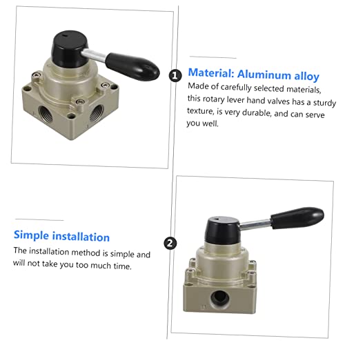 Válvula de control neumática de vías palanca manual para flujo de agua 8