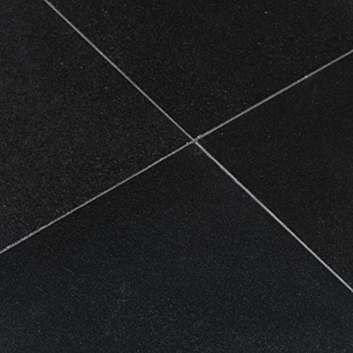 Tenedos Absolute Black Granite Floor And Wall Tile 12X12 Polished For Kitchen Countertops, Bathroom Wall, Entrance Floor Tile, Backsplash Tile, Fireplace Surround #TOP3