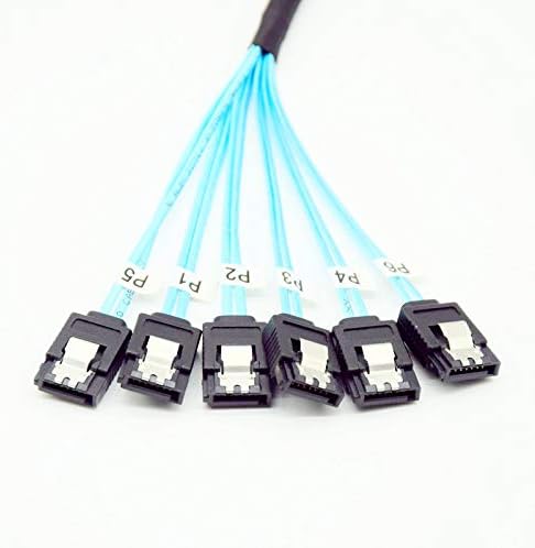 YIWENTEC High Speed 6Gbps Sata 3 iii Cable Sas Cable for Server 1M (6 sata 1M) ¡­