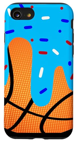 Funny Basketball Ice Cream Drip Case for iPhone SE (2020) / 7 / 8