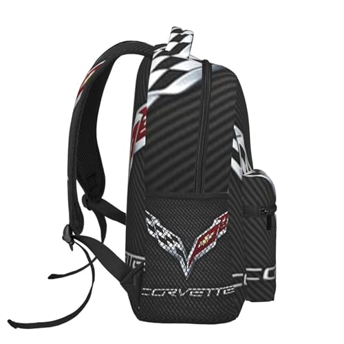 C-orvette Lightweight Casual Student Backpack With Adjustable Shoulder Straps And Cushioned Back For Comfort Black3