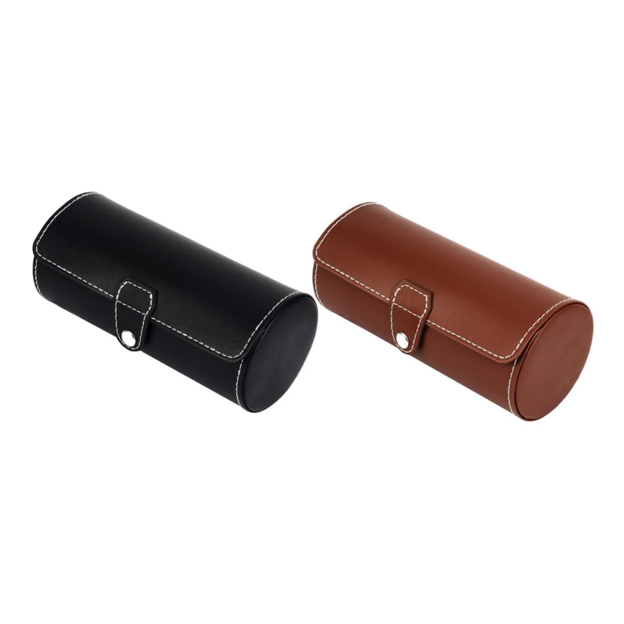 2 Stück Uhrenrollen Reiseetui aus Pu Leicht für Geschäftsreisen und Reisen Schutz für Armbanduhren