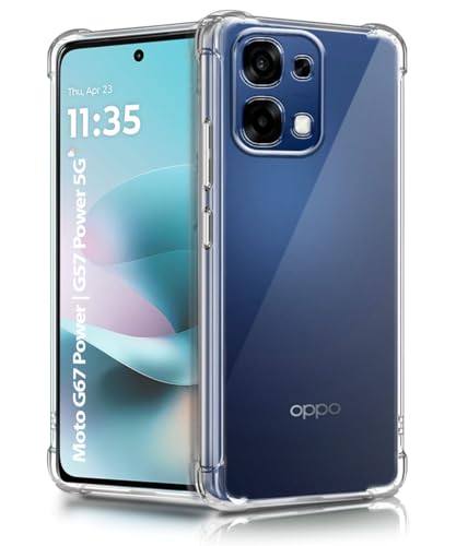 Image of WOW IMAGINE Clear Back Cover Case for Oppo A6 Pro 5G Shockproof Soft TPU Case | Cushioned Edges for Ultimate Protection Back Cover Case - Transparent