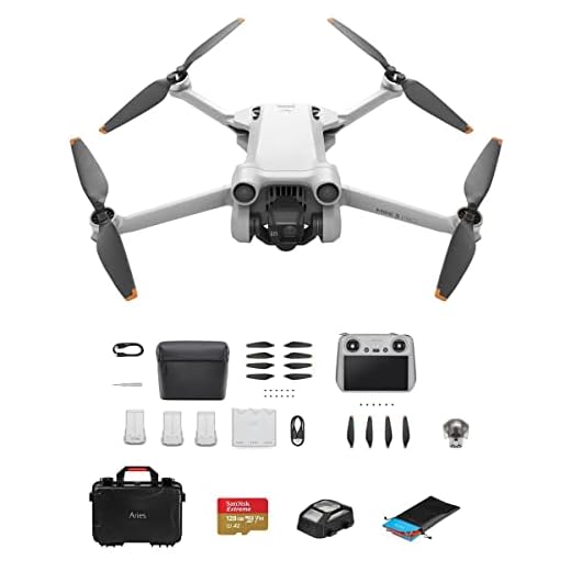 DJI Mini 3 Pro Drone with RC Remote Controller Bundle with Fly More Kit Plus, Hard Shell Case, 128GB Memory Card, Anti-Collision Light, Landing Pad