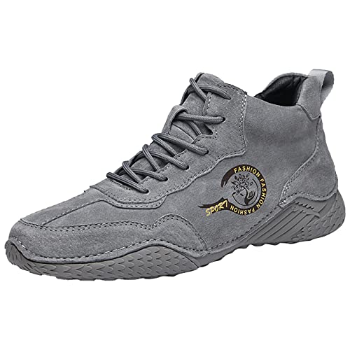 Nuevos zapatos de cuero para hombre para primavera y otoño, botas cortas de moda coreana, zapatos para hombre 997h, gris, 40 EU