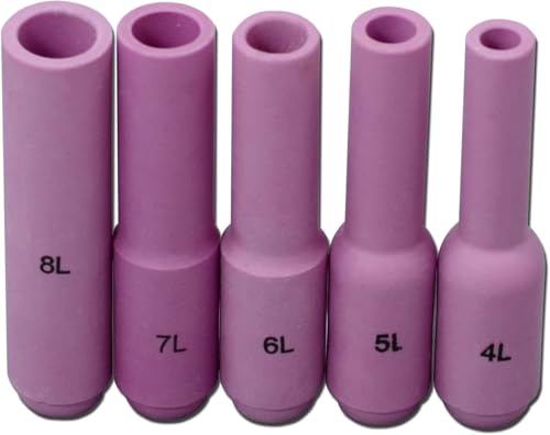 Image of RIVERWELD TIG Ceramic Cup Long Size 10N series 4L#, 5L#,6L#, 7L#, 8L# 10pcs