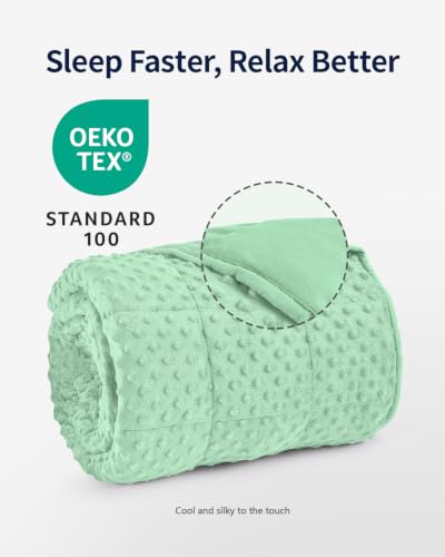 Image of Mr. Sandman Cooling Weighted Blanket for Adults, Queen Size 15 lbs, 60″x80″