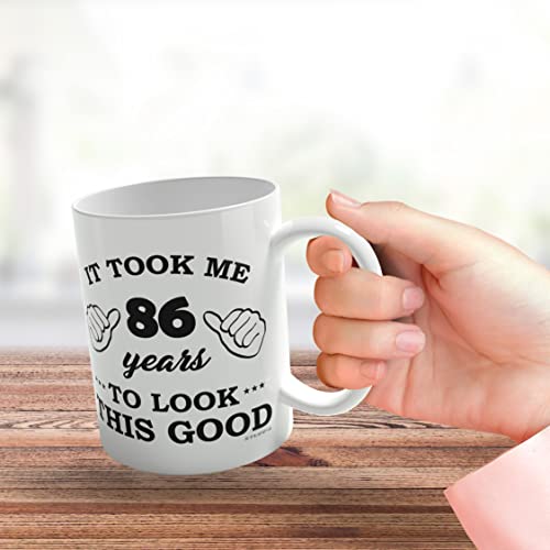 Stuff4 86th Birthday Gifts for Men Women, Birthday Mug for 86 Year Old, It Took Me 86 Years to Look This Good Mug - 11oz Ceramic Dishwasher Safe - His or Her Special Day, Made in The UK - Image 2