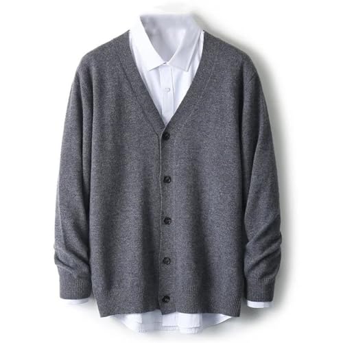 Men's V-Neck Sweater in Fall and Winter Wool Blend V Neck Button Sweaters Men's Cardigan Sweaters2