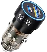 121W USB C Car Charger Adapter, IDOLCO PD55W+QC66W Super Fast Type C Car Charger Fast Charging, C...