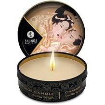 Shunga Japanese Massage Candle, Vanilla, Couples Valentines, 1 Ounce