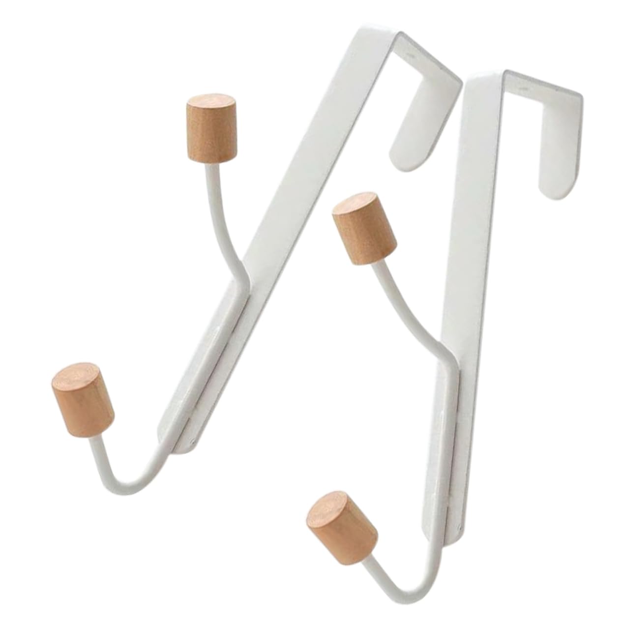 HOOTNEE 2pcs No Punching Door Hook Over The Door Dual Hook Entryway Wall Hanger Coat Hanging Holder Coat Wall Hook Over The Door Hanger Over The Door Towel Rack Hooks Door Hanger Hook Iron