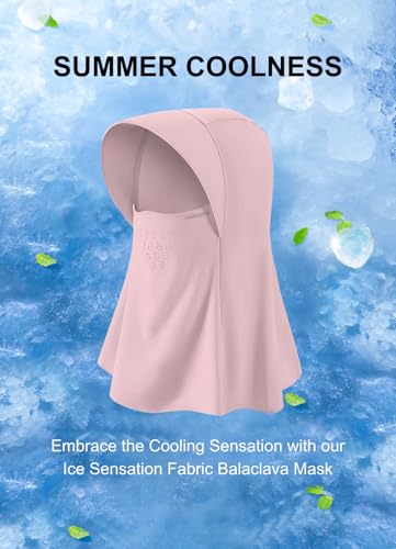HAINGPIK Balaclava Feminina Com Proteção Solar Fps 50+, Respirável, Refrescante, Para Cabeça Inteira