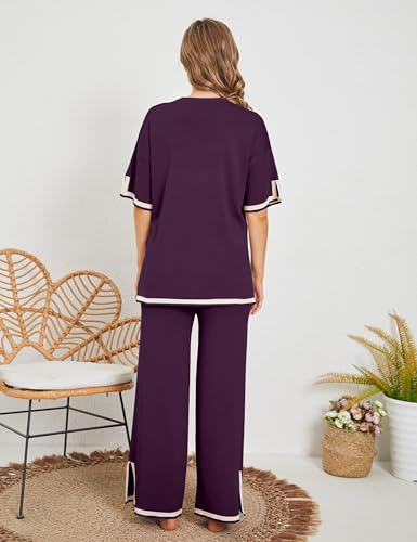 Image of TIGMA Women Casual Summer co ords Set Track Suit Oversized Top Baggy Pant,Top and Pajama Set