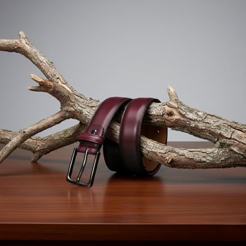 Image of WildHorn Men's Genuine Leather Pin Buckle Belt | Leather Belt for Men | Formal & Casual Wear | Stylish and Durable with Adjustable fit up to 48 inch