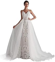 White-nude With Detachable Train