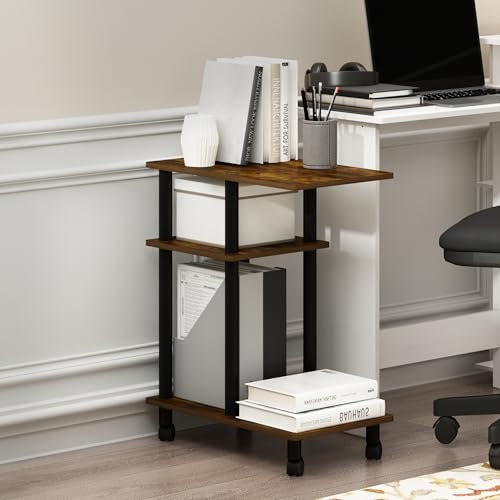 Table d'appoint à 3 niveaux sur roulettes montage rapide sans outils