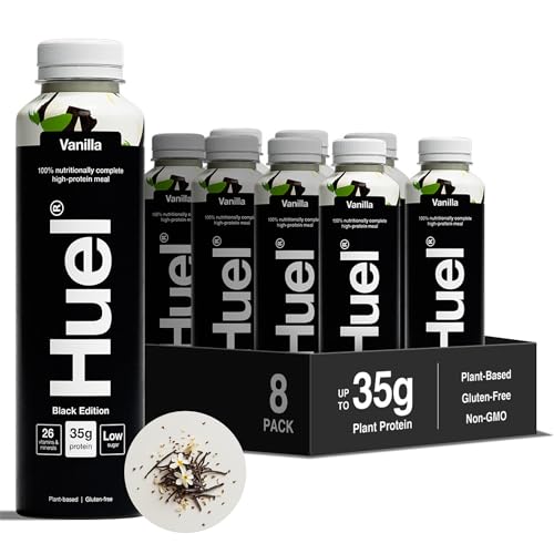 Huel Black Edition Vanilla Protein Shakes, 8 x 500ml