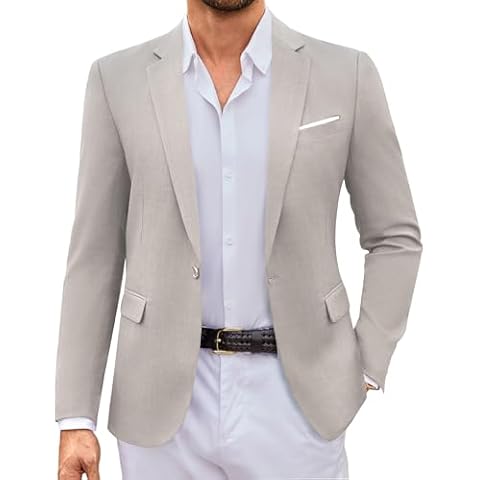 COOFANDY Mens Casual Blazer Suit Jackets Slim Fit One Button Sport Coats Lightweight Business Sports Jackets Cover