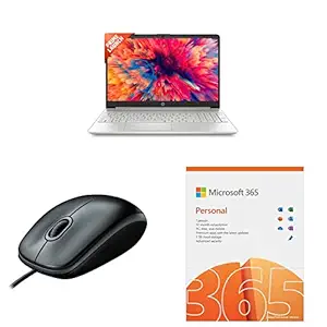 HP 15s, 11th Gen Intel Core i3, 8GB RAM/512GB SSD 15.6-inch(39.6 cm)/Win 11/Intel UHD Graphics/Dual Speakers/ MS Office 2021/1.69 Kg, 15s-fq2673TU + Mouse + M365 12 Months Subscription