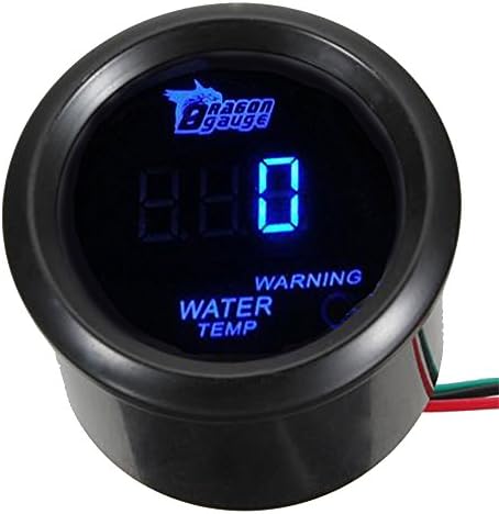 ESUPPORT Car 2" 52mm Digital Water Temp Gauge Temperature Meter Blue LED Light Celsius