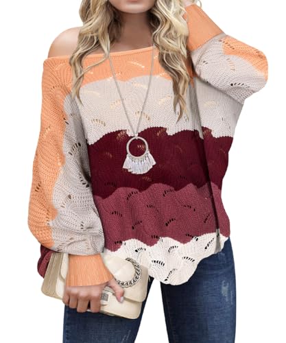 Image of RITERA Women Plus Size Soft-Touch Sweaters Casual Lightweight Crewneck Soft Knit Oversized Pullover Loose Fit Fall Jumper Top