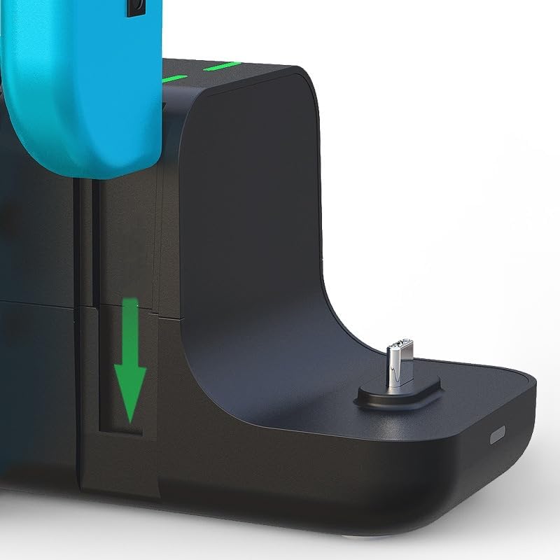 6 in 1 Controller Charging Dock Station for Switch Pro Fast Charging Station with Indicator Light Controller Charger for 4 and 2 Switch Pro