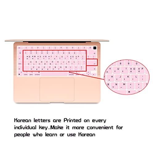 Hrh J141-A2337USKOREANLIGHTPINK Ultra Thin Korean Language Silicone Keyboard Cover Skin thumb #2