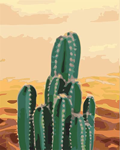 Kit Point de Croix Imprimé Cactus Broderie Débutant Canevas 11CT 40x50