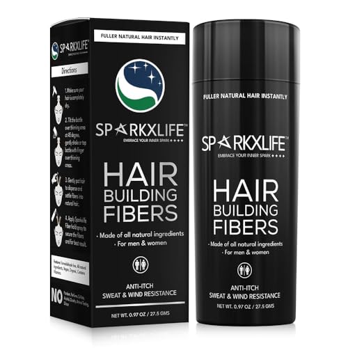 Image of Hair Fiber Brown - Keratin Thick Fiber & Hair Building Fibre for Men & Women - Instant Concealer & Filler powder for Thinning Hairline & Bald Spots (27.5g) (Brown)