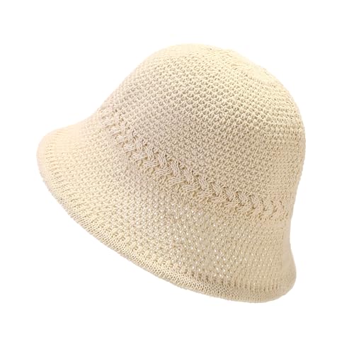 YAMEIZE Paglia Pescatore Cappello per Le Donna - Estate Packable Beach Sun Cappello cap Viaggi All'aperto