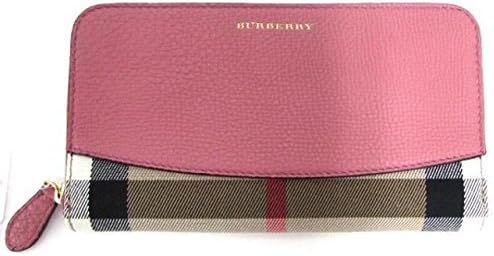 バーバリー Burberry Ls Elmore Hhl Coca ラウンドファスナー長財布 長財布 ピンク Mauve Pink コットン レザー 並行輸入品 シューズ バッグ Amazon