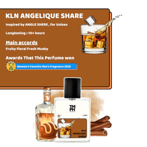 Image of TMPerfumehouseKLN ANGELIQUE SHARE EDP for Men & Women | Gourmand, Boozy & Long Lasting Perfume Spray | Woody, Warmspicy & Sweet Fragrance | Luxury Gift for Him & Her | TMPH | 50ml