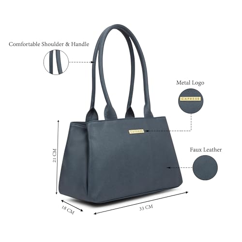 Image of Caprese Jimny Medium Satchel Bag for Women with Multiple Compartments for Organization and Comfort | Stylish, Durable, and Spacious Interior Shoulder Bag for Work, Travel, and Everyday Use