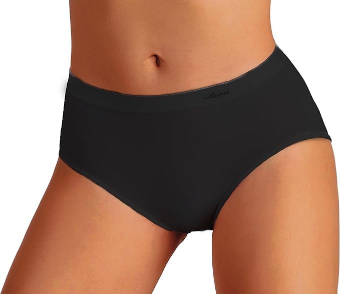 Culotte pour femme en microfibre italienne sans couture Liabel en noir XXL