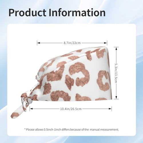 Image of Cute Pug Dog Print Working Cap Scrub Cap with Sweatband,Adjustable Fashion Bandage Tie Back Hat Headwear for Women Men