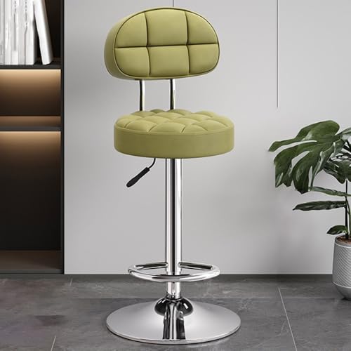 Tabourets de bar pivotants en cuir PU élégant et pieds en métal noir