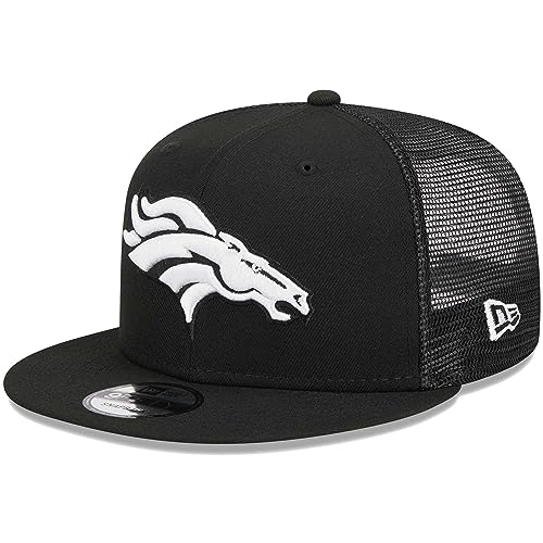 New Era Men's Black Denver Broncos Main Trucker 9FIFTY Snapback Hat