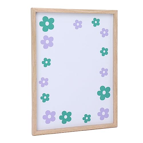 Pizarra blanca para colgar en la cocina pequeña de 40x30 cm con marco de madera Cocoarm