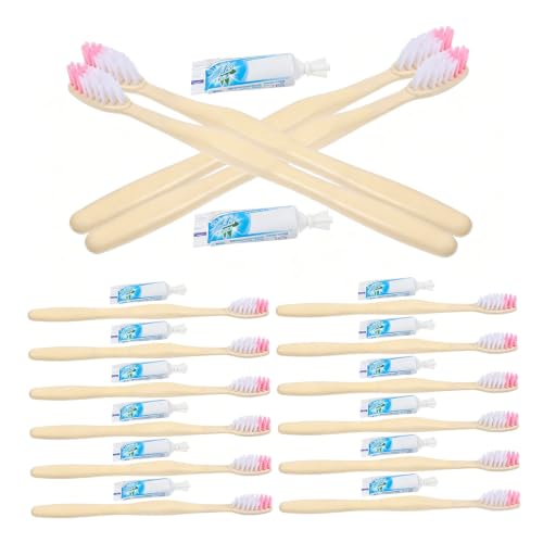 Kit cepillo de dientes desechable con pasta dental en envase individual para hoteles y viajes 100 uds