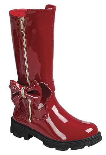 Forever Link Girls Kids Low Heel Knee High Fashion Boots