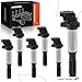 A-Premium Engine Ignition Coil Packs Compatible with BMW 320i 325Ci 325xi 330i 330Ci 330xi 525i 530i 745i 745Li 750i 750Li M3 X3 X5 Z3 Z5 E46 E60 E83 E85 6-PC Set