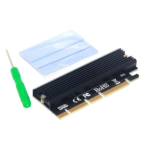 Rongdeson M2 NVMe SSD to PCI-e x16�A�_�v�^�[ �{�[�h 2U�T�[�o�[����у��[�v���t�@�C��PC�p�V���R����p�p�b�h�t��X16/ X8/ X4 PCIE 3.0 M.2 NVME�t���X�s�[�hM�L�[�g���A�_�v�^�[ (��)